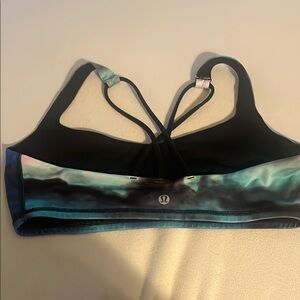 lululemon athletica Black and Teal Sports Bra